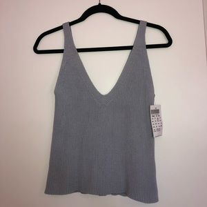 Brandy Melville Light Blue Knit Tank Top